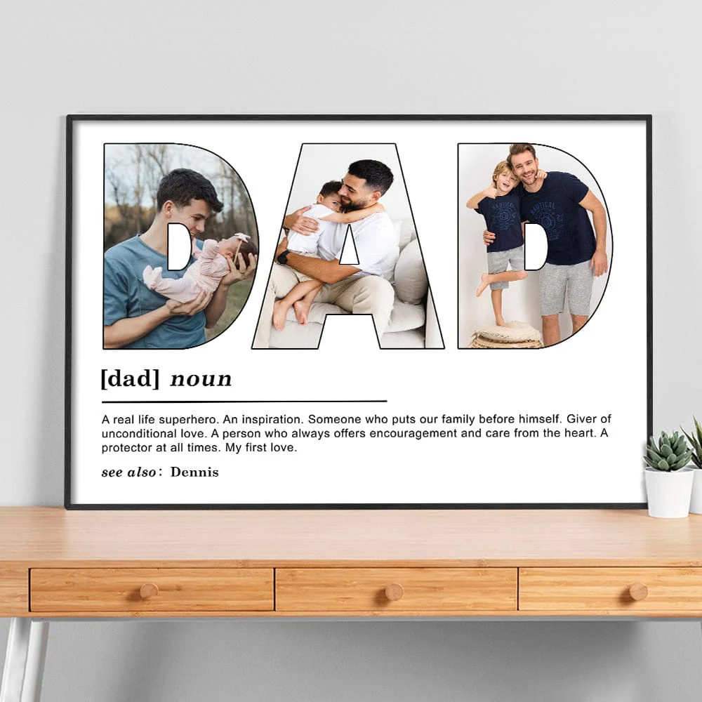 Custom Photo Dad My First Love Father's Day Poster Canvas Picture Frame DM01 890959 - Image 13