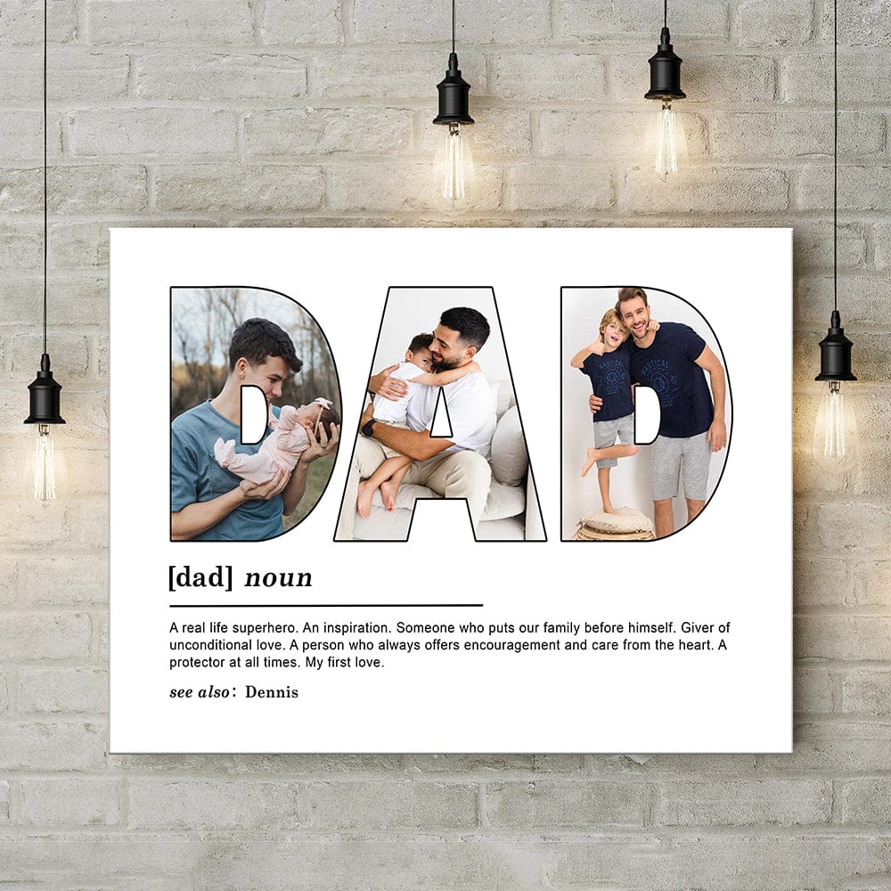 Custom Photo Dad My First Love Father's Day Poster Canvas Picture Frame DM01 890959 - Image 3