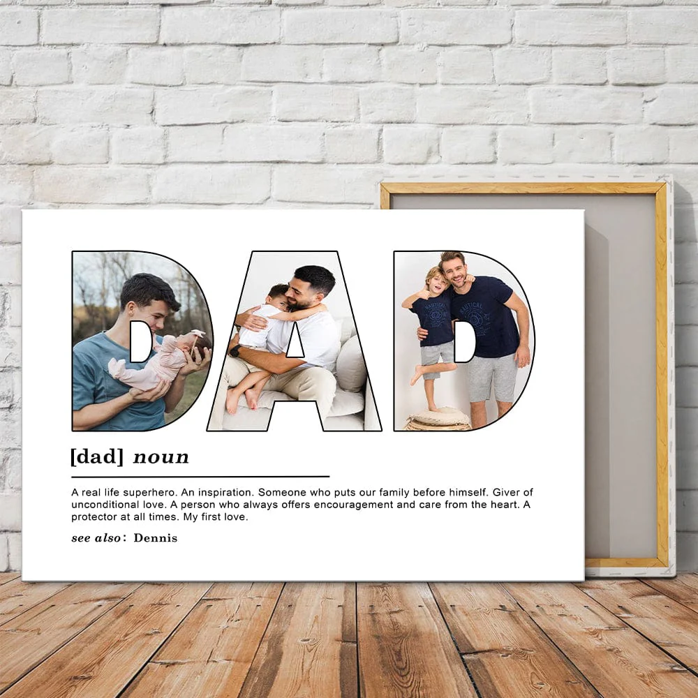 Custom Photo Dad My First Love Father's Day Poster Canvas Picture Frame DM01 890959 - Image 4