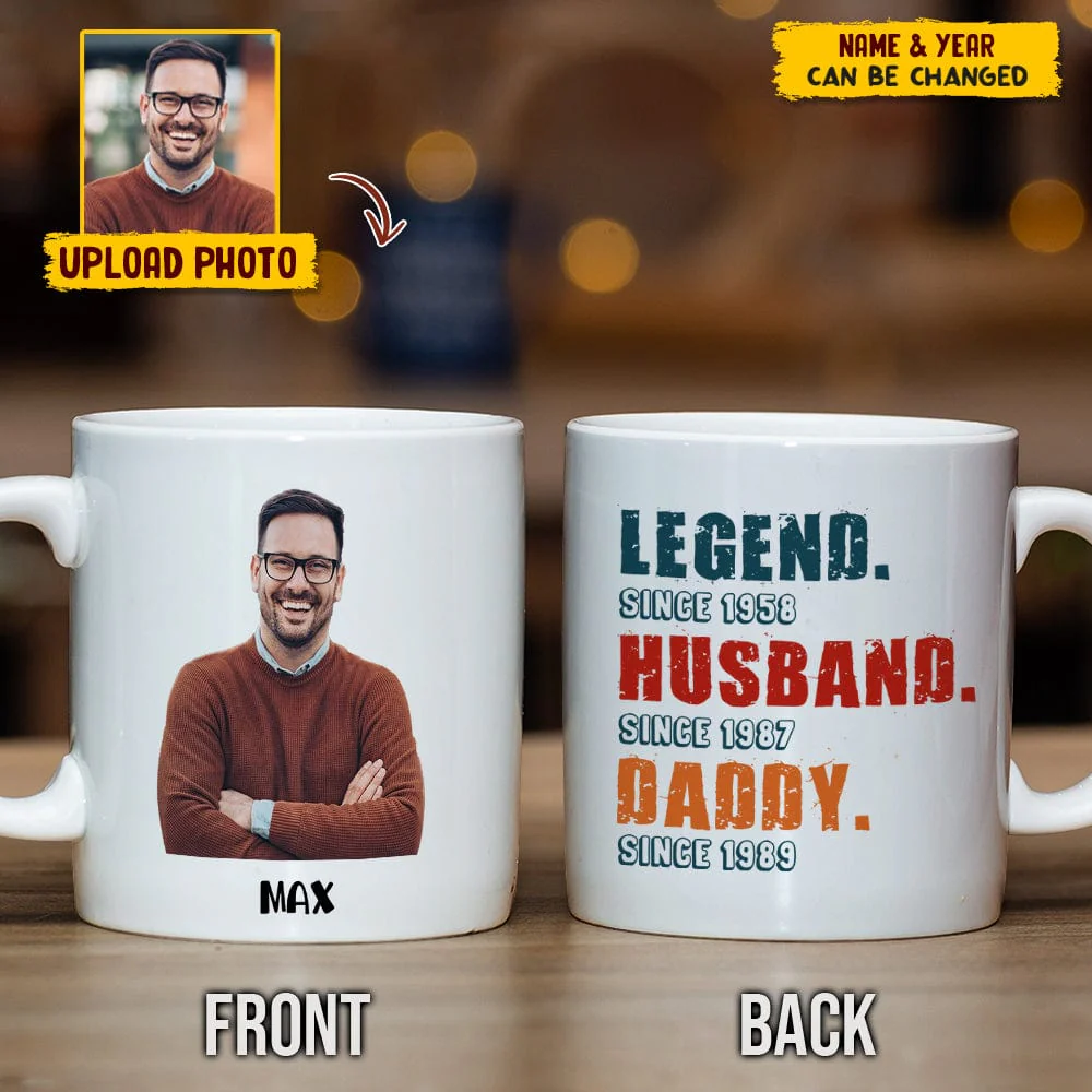 Custom Photo Daddy Legend Family Mug N304 HN590