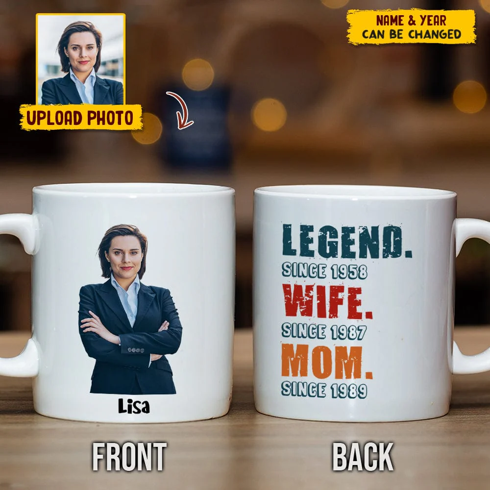Custom Photo Daddy Legend Family Mug N304 HN590 - Image 4