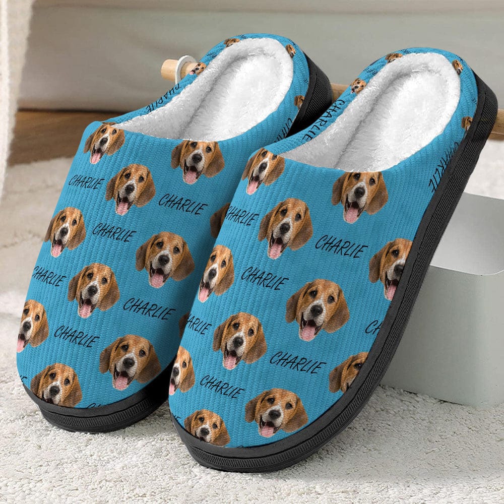 Custom Photo Dog Cat Plush Slippers TA29 888683