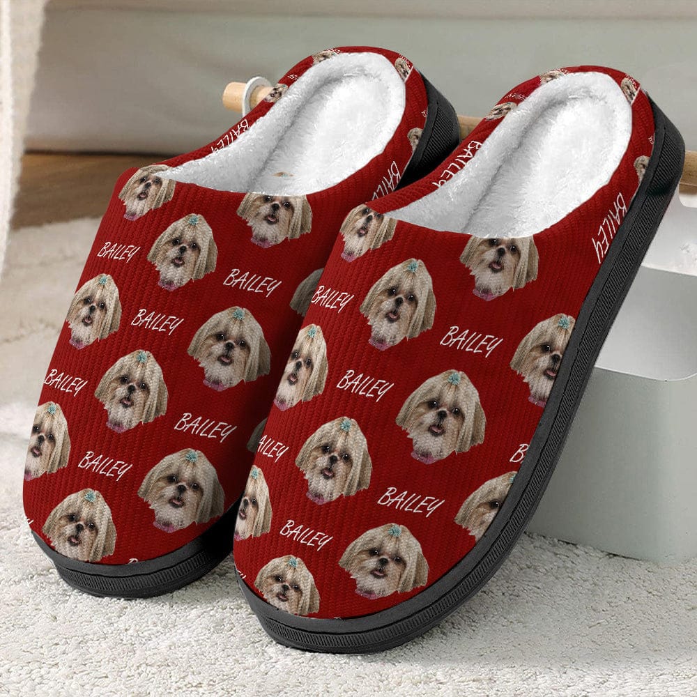 Custom Photo Dog Cat Plush Slippers TA29 888683 - Image 6