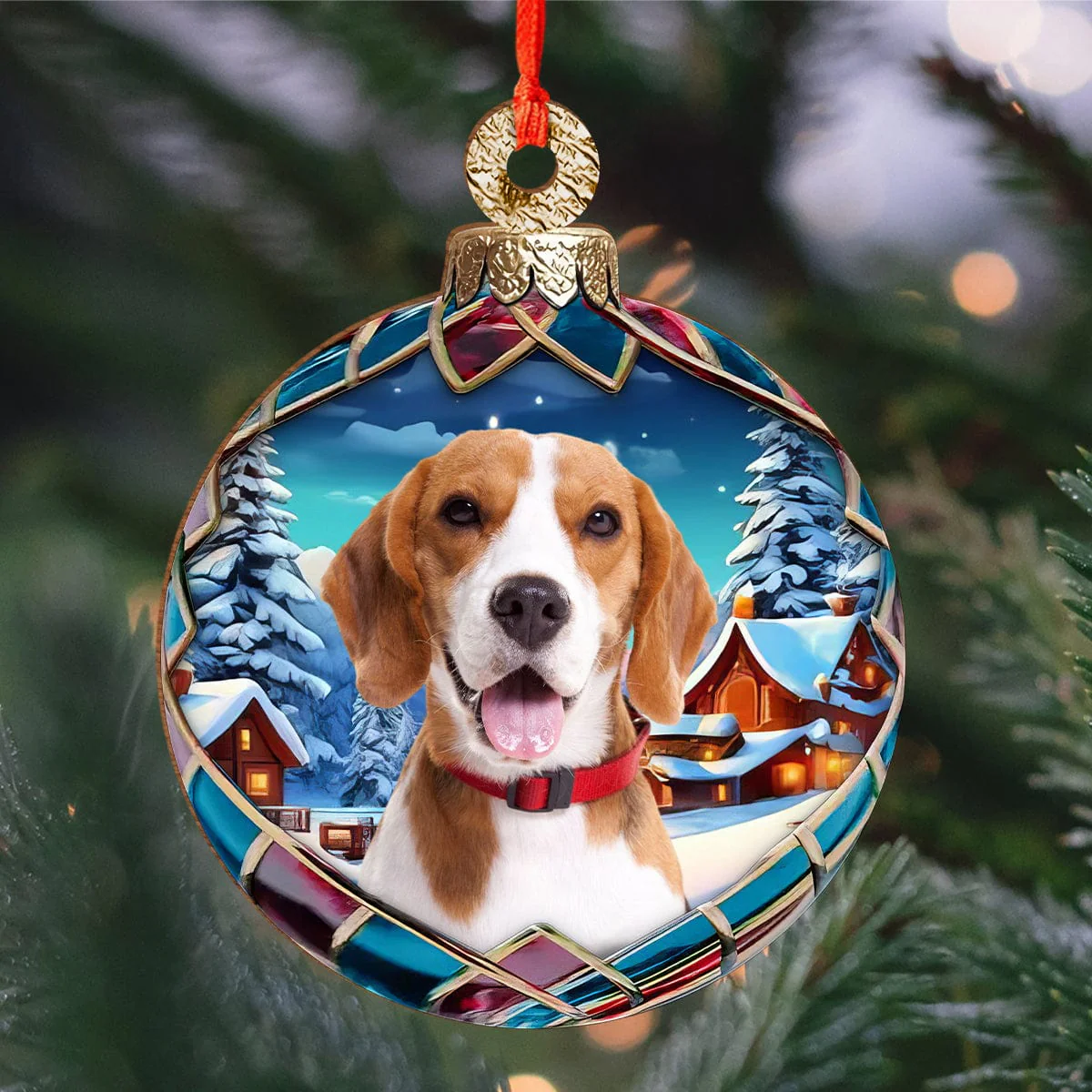 Custom Photo Dog Wood Ornament For Christmas, Dog Lovers HA75 891891 - Image 3