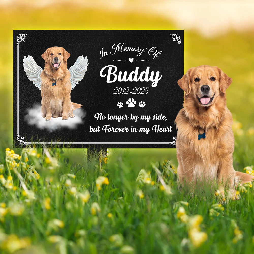 Custom Photo Dog Loss Memorial Garden Stake CH07 895402 - Image 2