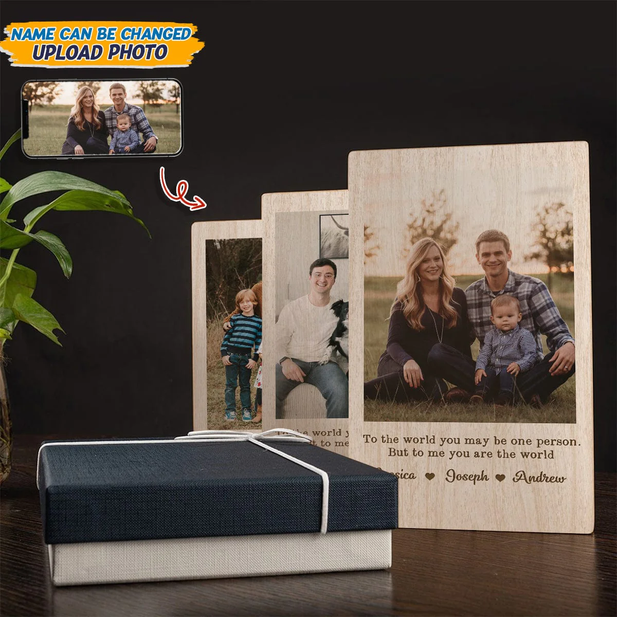Custom Photo Family Gift Wood Frame TA29 889341 - Image 2