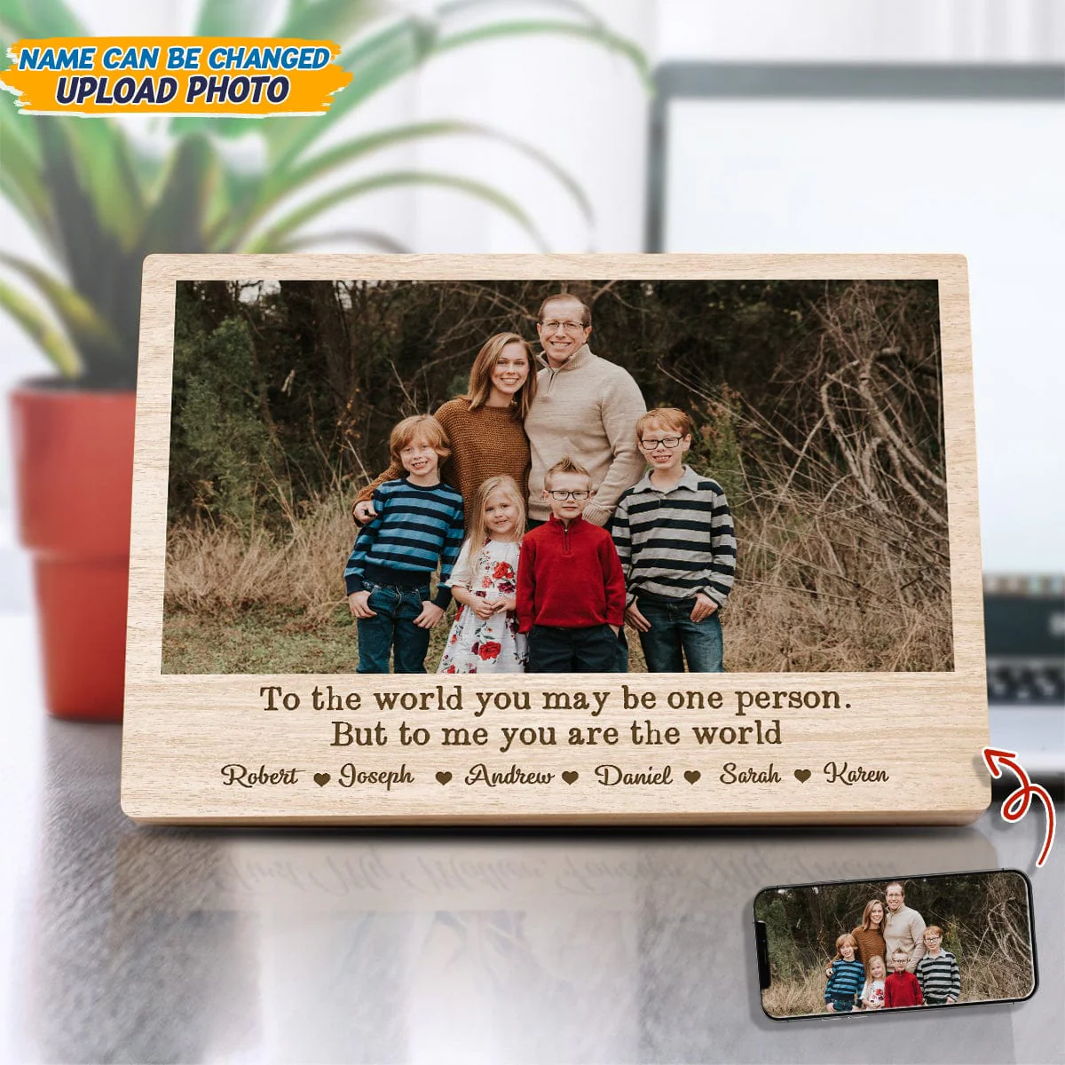 Custom Photo Family Gift Wood Frame TA29 889341 - Image 5