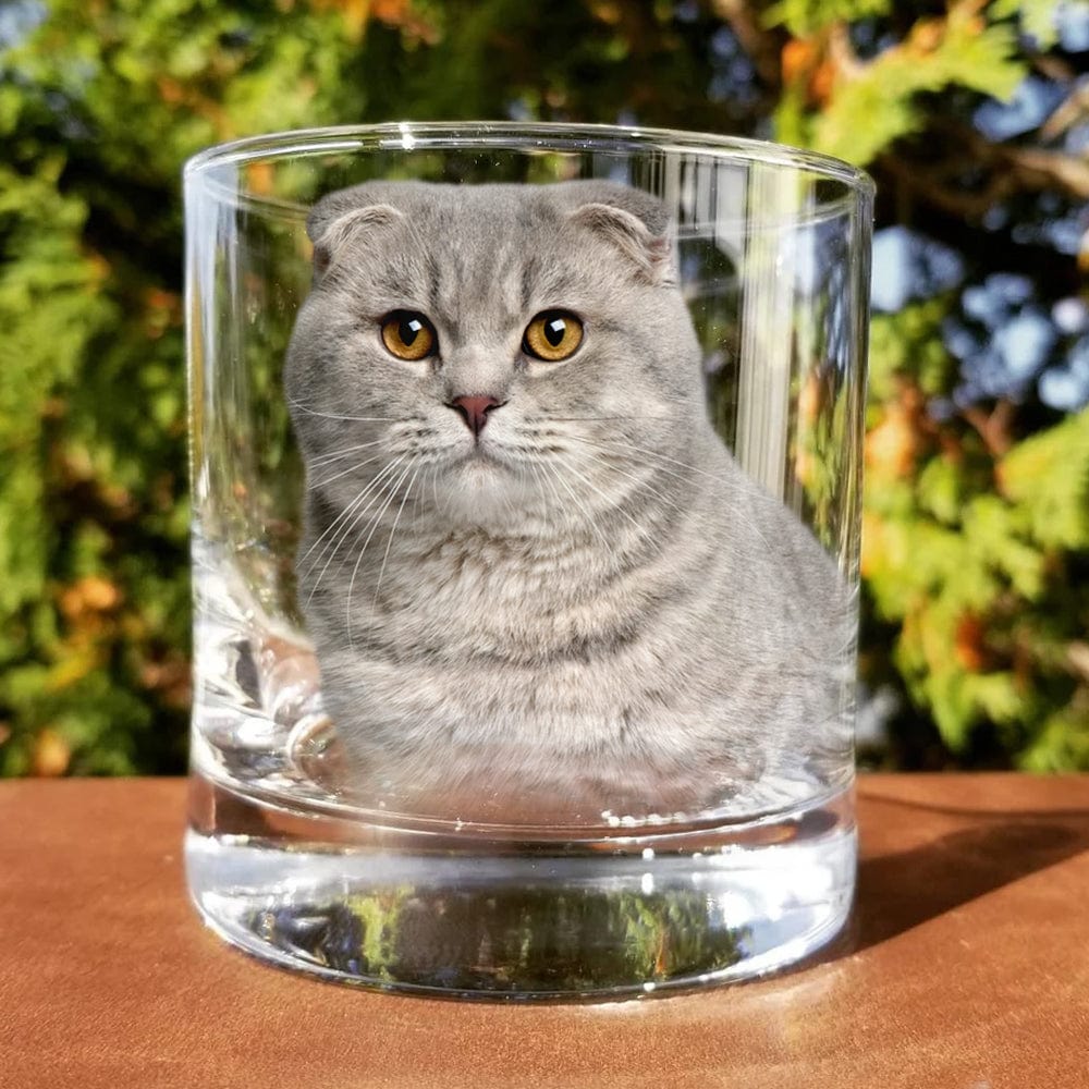 Custom Photo For Cat Lover Rock Glass N304 280324 - Image 2