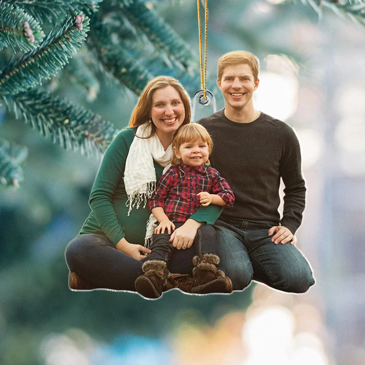 Custom Photo For Family Lovers Acrylic Ornament DA199 889790