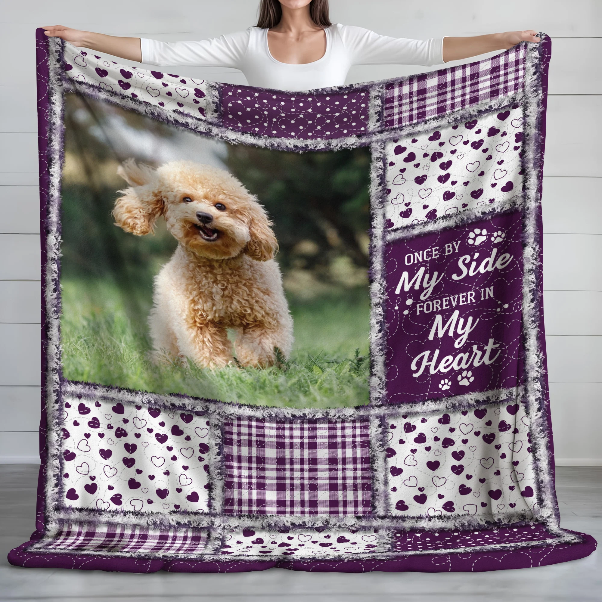 Custom Photo Forever In My Heart Memorial Blanket For Dog Lover TH10 896597 - Image 5