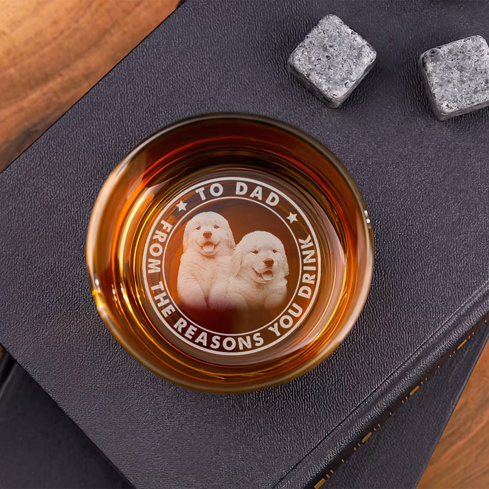 Custom Photo From The Reasons You Drink Dog Lover Engraved Rock Glass DM01 HA75 890943 - Image 3