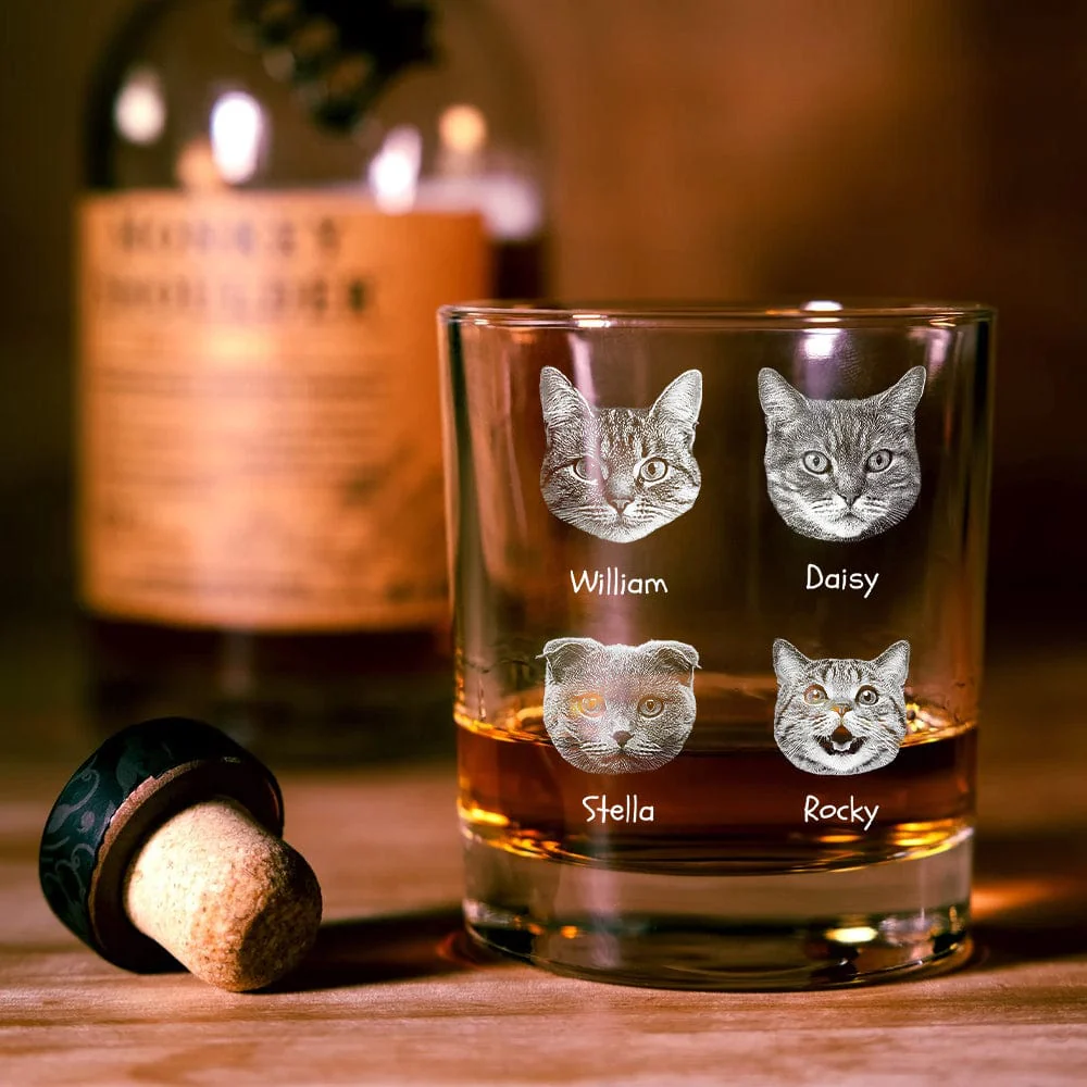 Custom Photo From The Reasons You Drink For Cat Lover Engraved Rock Glass N304 890847 - Image 4