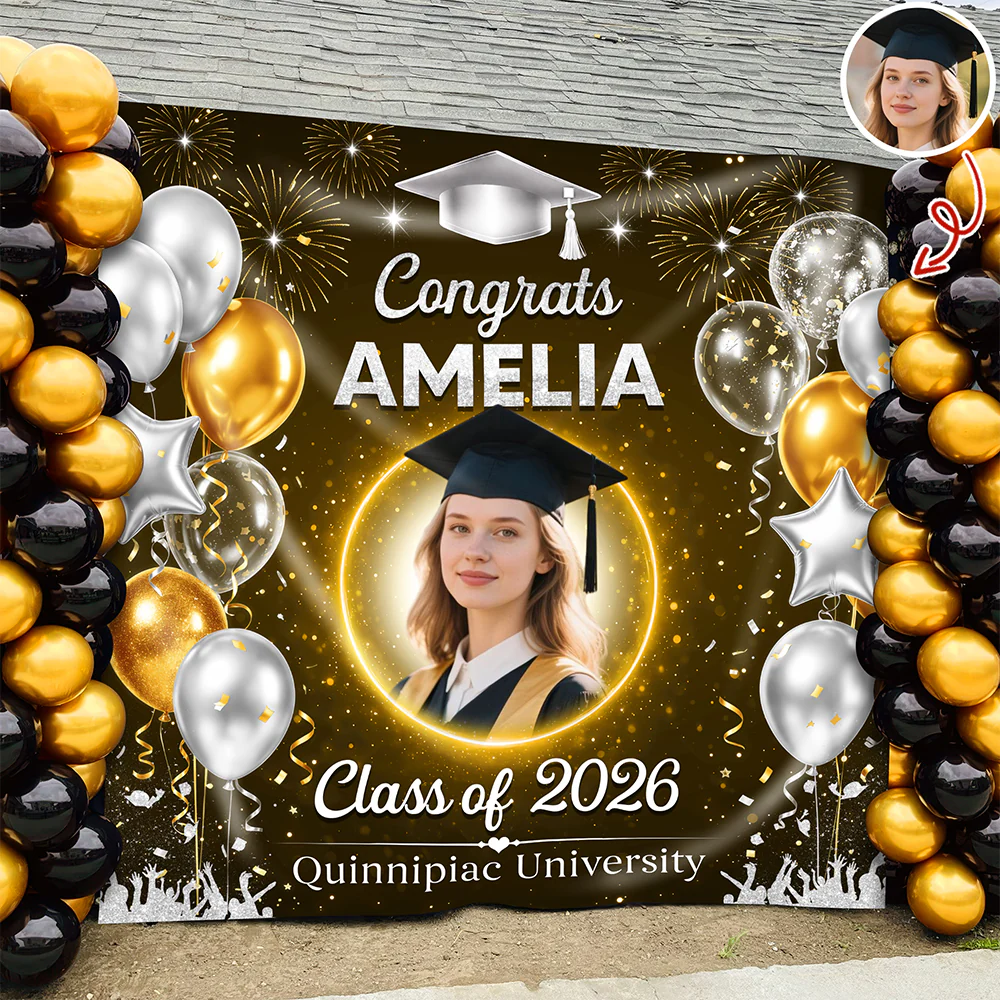 Custom Photo Graduation Party Backdrop – Personalized Celebration Decor HO82 902002 - Image 3