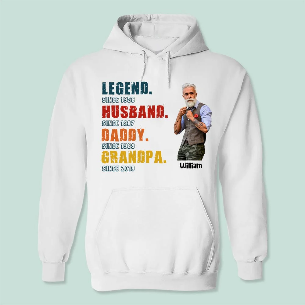 Custom Photo Grandma Legend Shirt Family N304 HN590 - Image 8