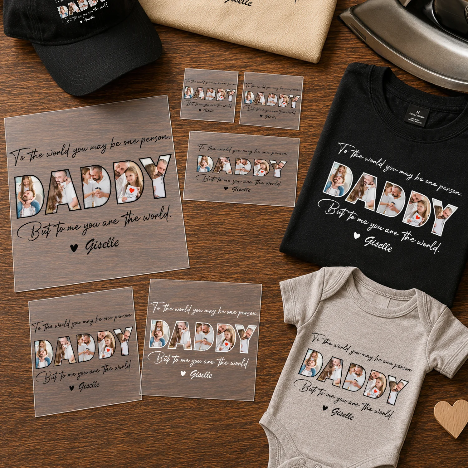 Custom Photo Happy Father's Day To Me You Are The World DTF Transfer - Gift For Dad, Father's Day HO82 902470 - Image 4