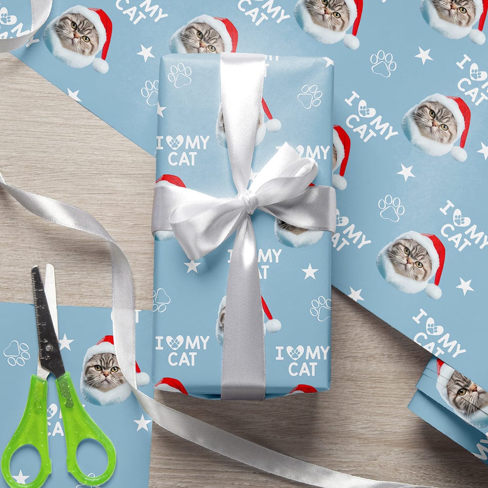 Custom Photo I Love My Dog And Cat For Pet Lover Wrapping Paper TH10 892201 - Image 4
