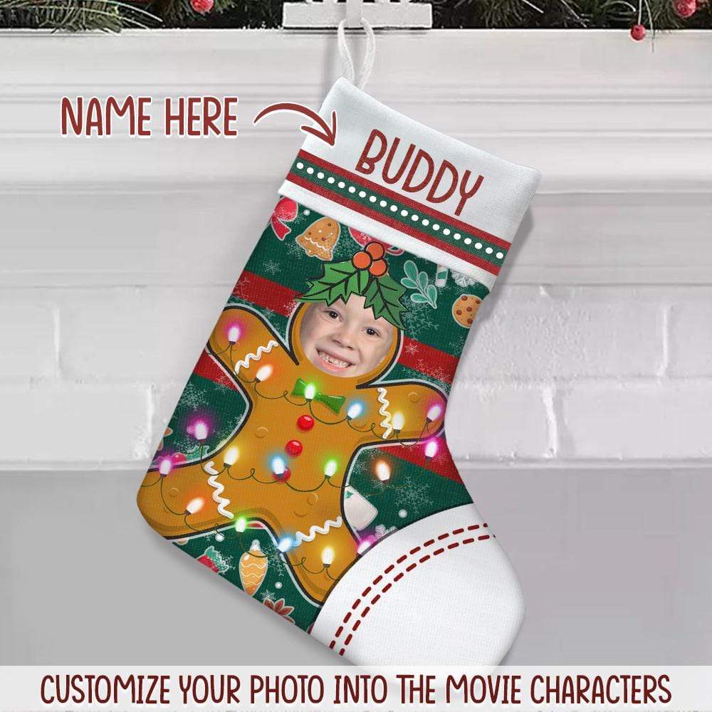 Custom Photo In Hole Christmas Stocking TA29 - Image 2