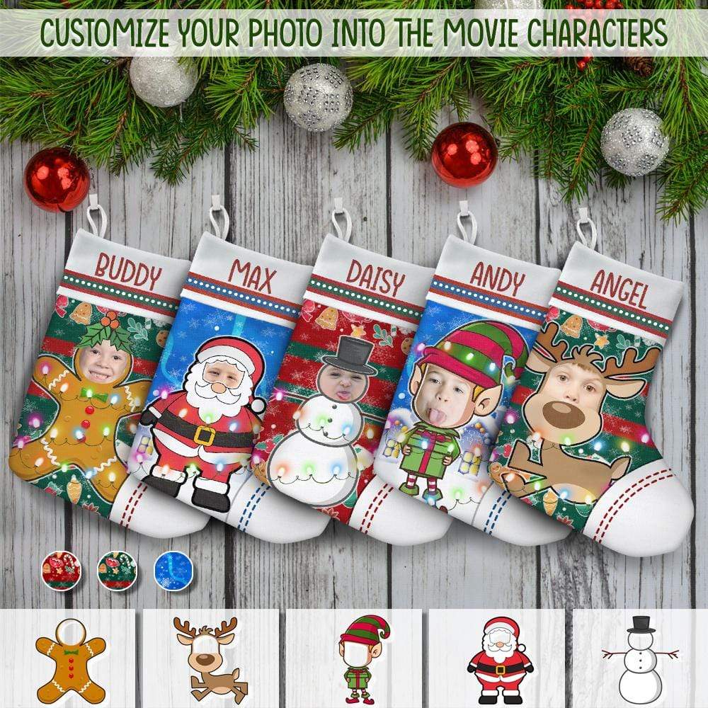 Custom Photo In Hole Christmas Stocking TA29 - Image 3
