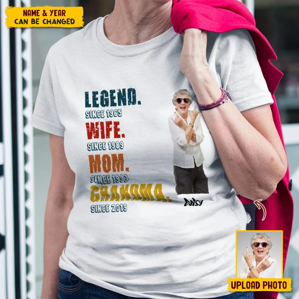 Custom Photo Mommy Legend Shirt Family N304 HN590 - Image 4