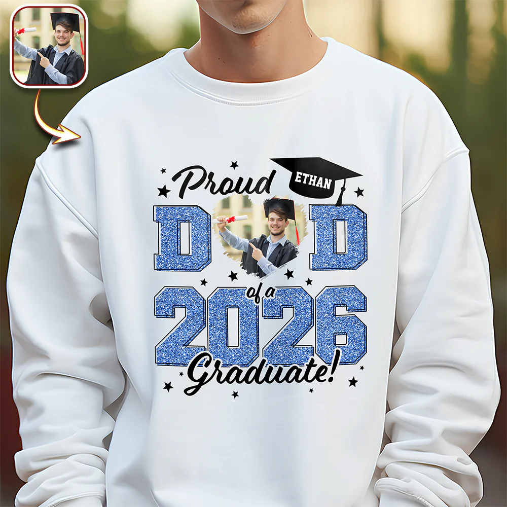 Custom Photo Proud Mom/Dad Of A 2026 Graduate - Graduation Bright Shirt HA75 920476 - Image 2