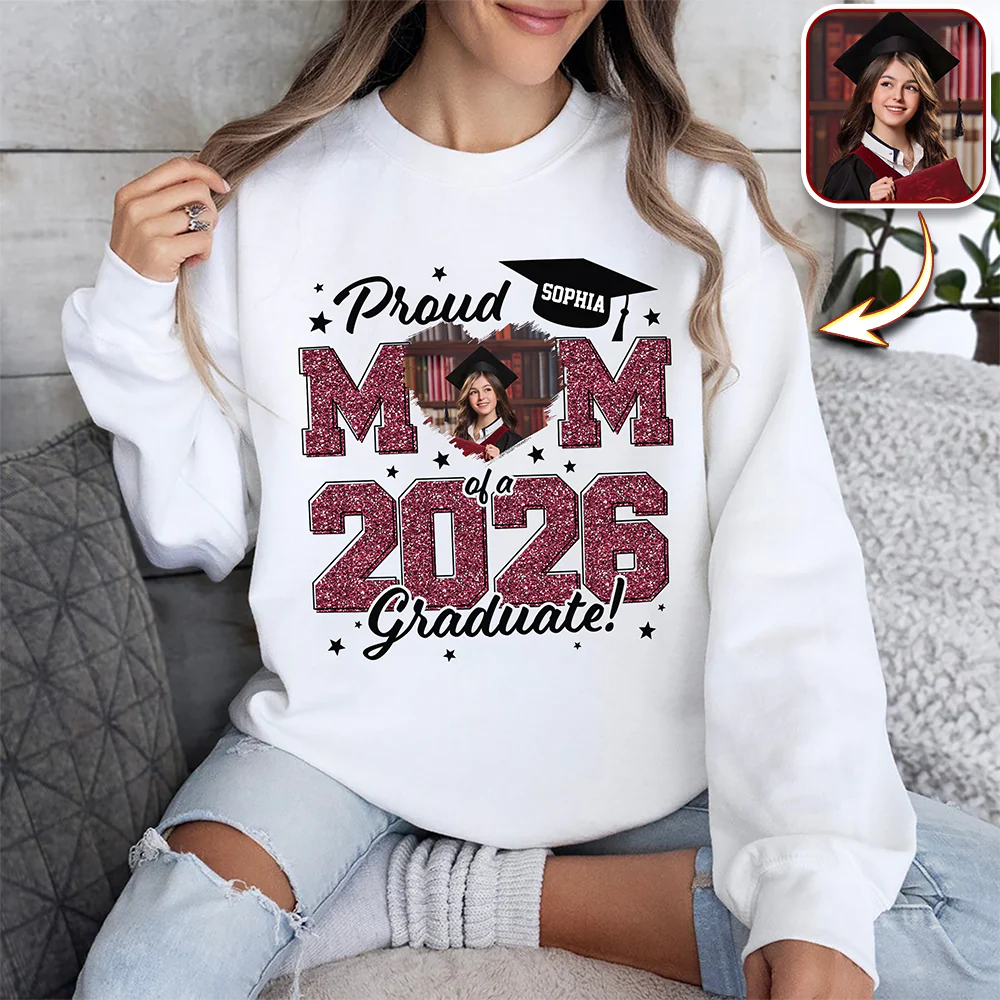 Custom Photo Proud Mom/Dad Of A 2026 Graduate - Graduation Bright Shirt HA75 920476 - Image 3