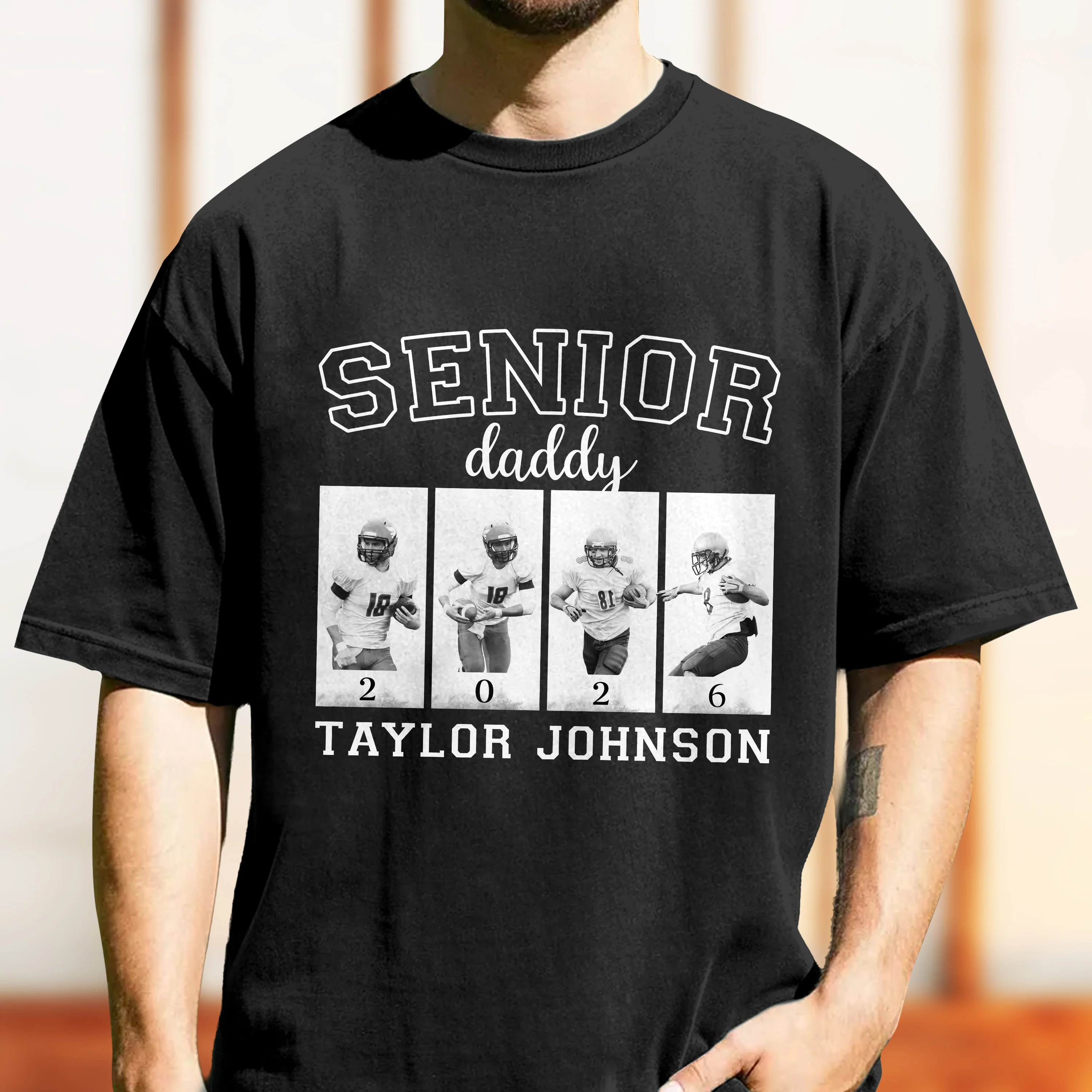 Custom Photo Senior Football Mama Comfort Color Shirt Gifts For Football Mom, Football Lover CH07 899444 - Image 6