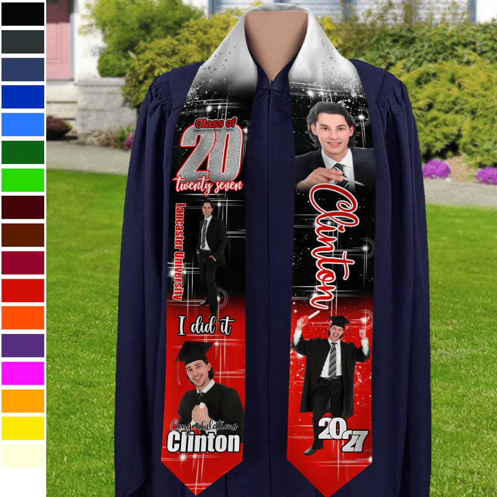 Custom Photo She Believed She Could Graduation Stoles TA29 HO82 890170 - Image 2