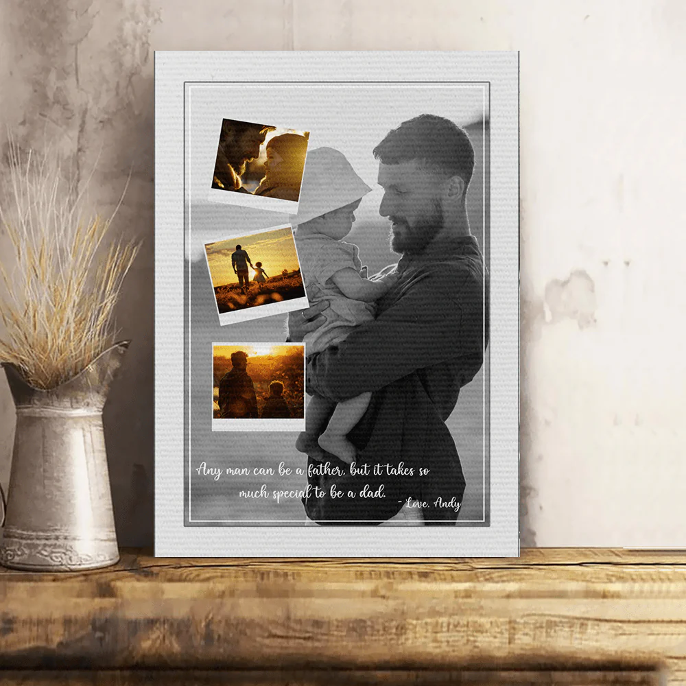 Custom Photo Special To Be A Dad Father's Day Poster Canvas Picture Frame DM01 890947 - Image 3