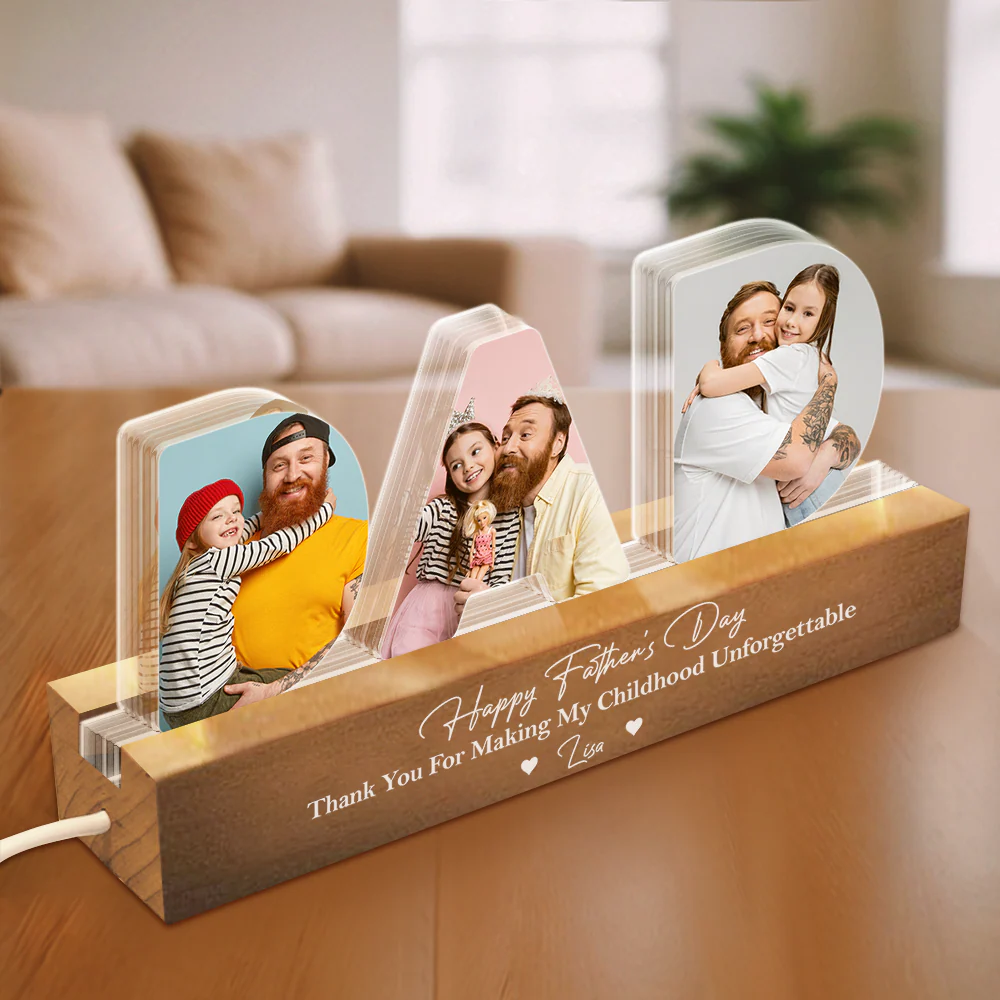 Custom Photo The Best Dad Happy Father's Day - Personalized LED Night Light CH07 895892 - Image 4