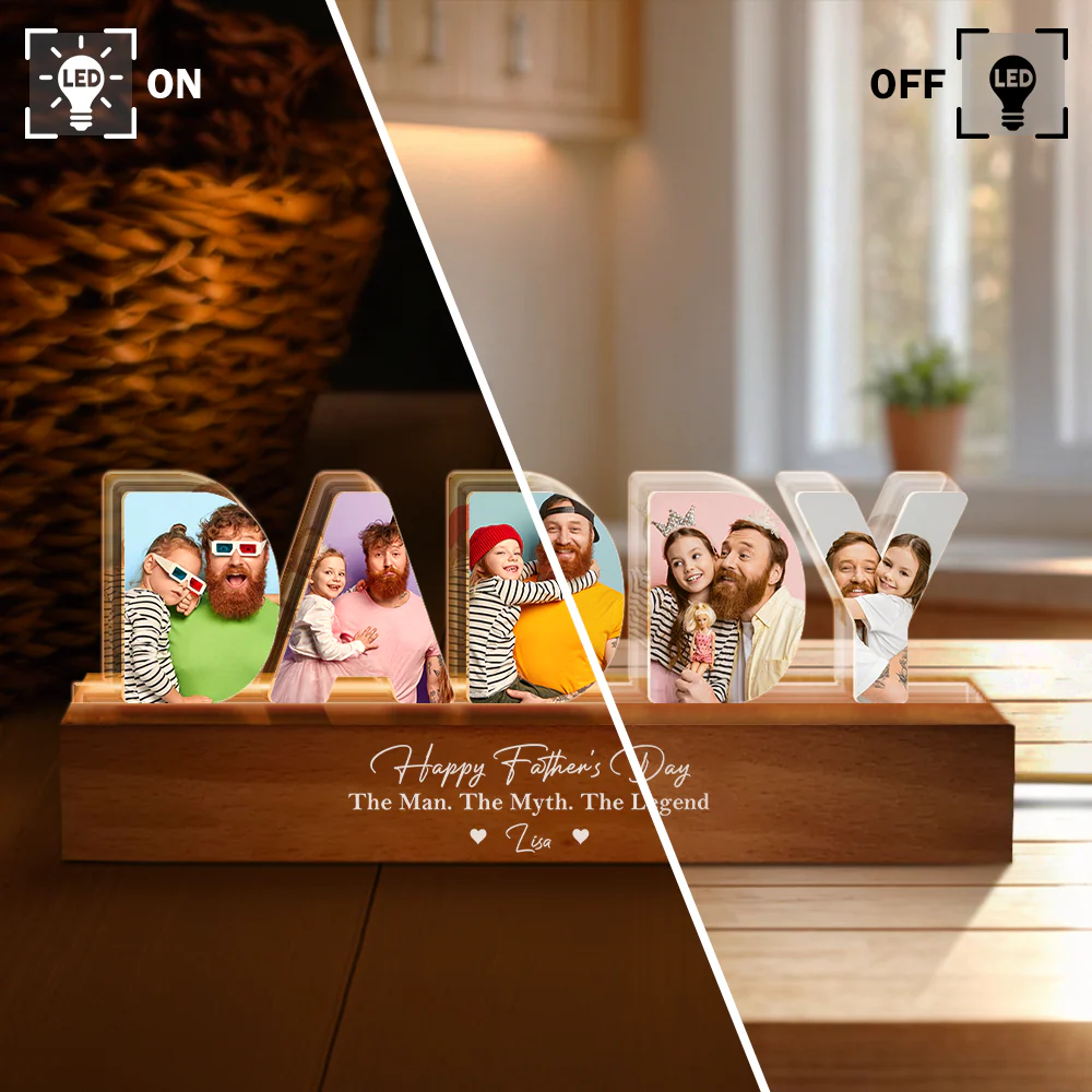 Custom Photo The Best Dad Happy Father's Day - Personalized LED Night Light CH07 895892 - Image 5
