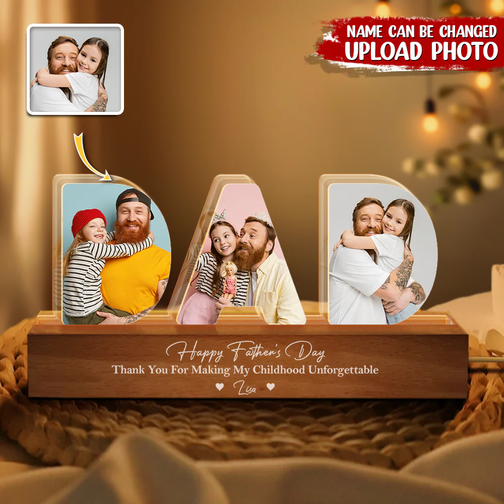 Custom Photo The Best Dad Happy Father's Day - Personalized LED Night Light CH07 895892 - Image 7