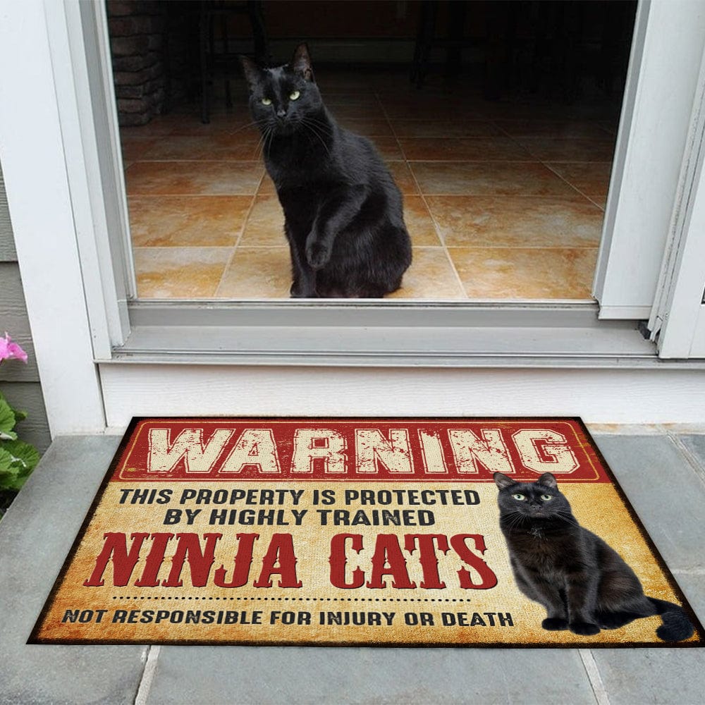 Custom Photo This Property Is Protected By My Cat Doormat TA29 889831 - Image 2