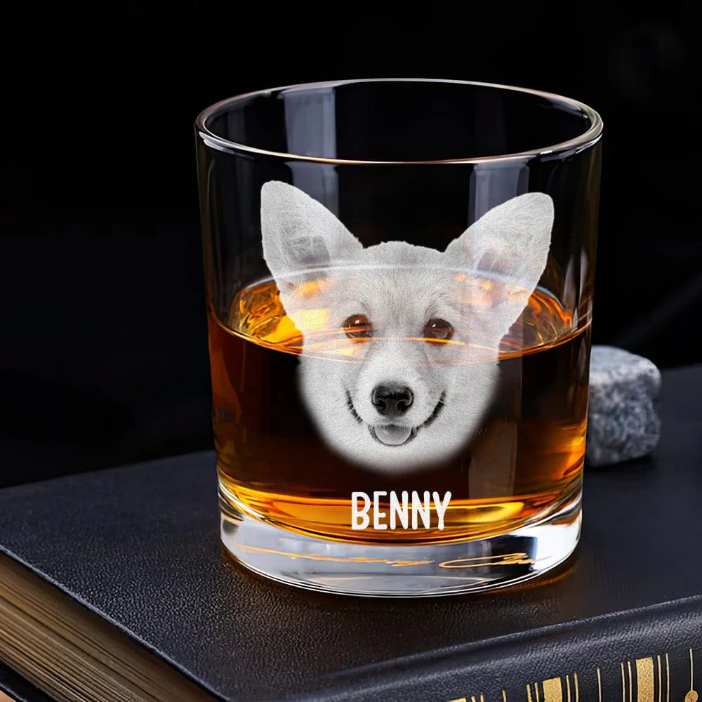 Custom Photo To The World's Best Dog Dad Engraved Rock Glass DM01 HA75 890961 - Image 6