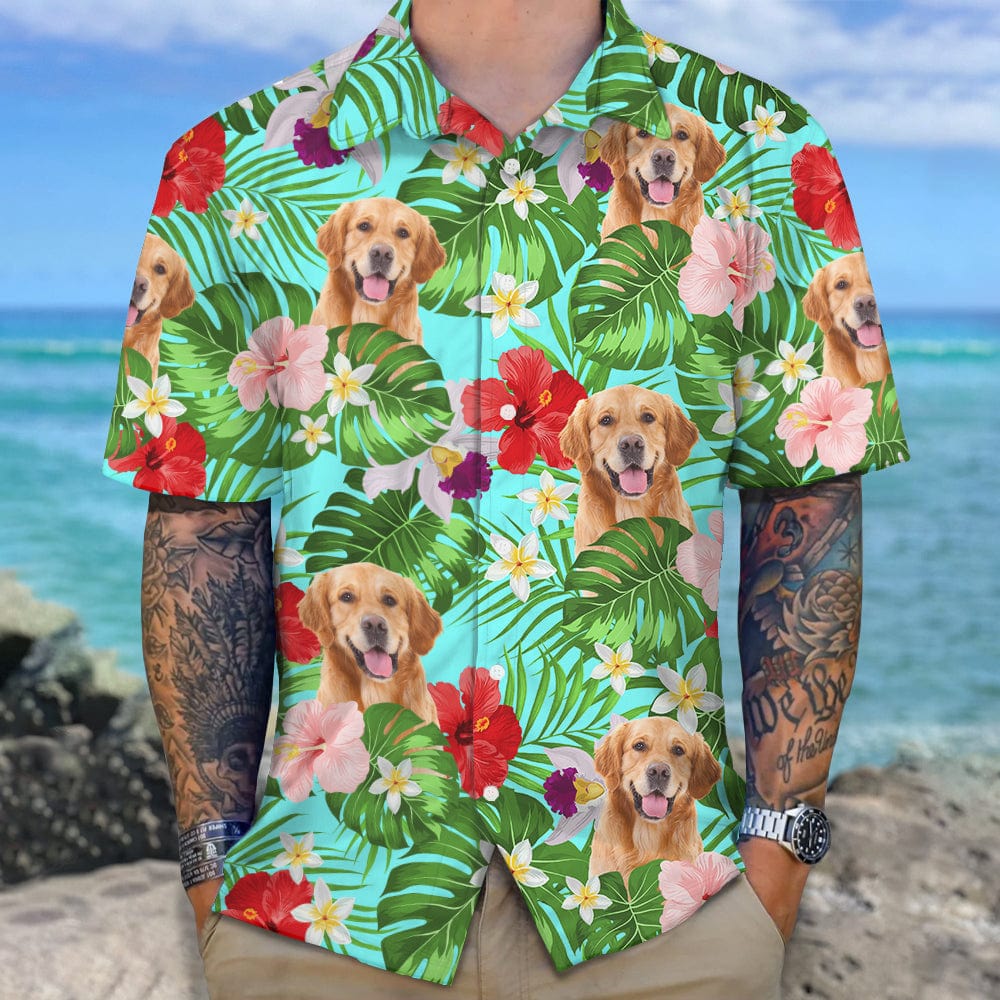 Custom Photo Tropical Dog Hawaiian Shirt K228 890395 - Image 2
