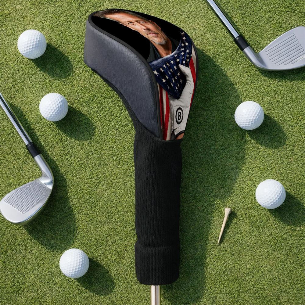 Custom Photo US Flag Golf Club Head Cover - Gift For Dad, Golf Lovers CH07 911386 - Image 4