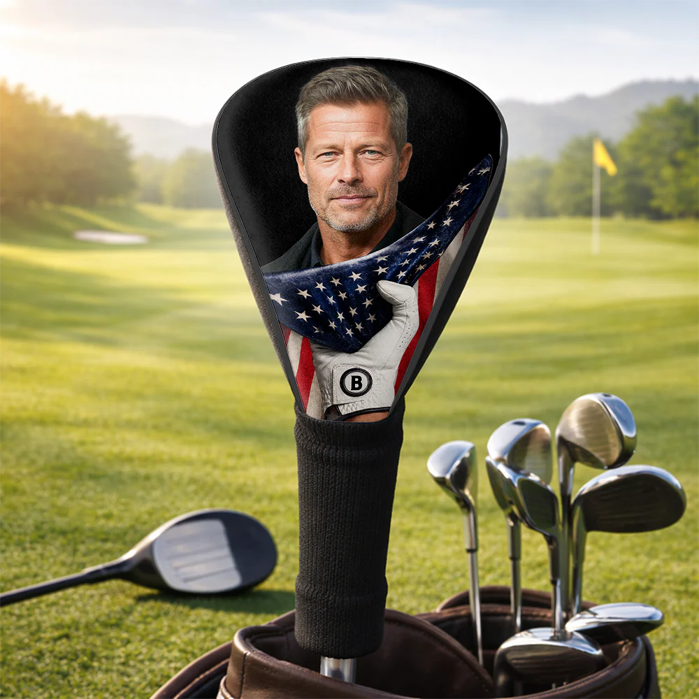 Custom Photo US Flag Golf Club Head Cover - Gift For Dad, Golf Lovers CH07 911386 - Image 5