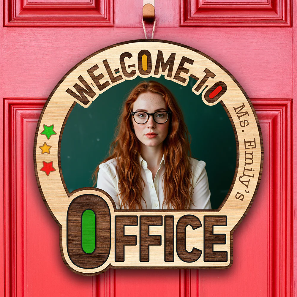 Custom Photo Welcome To My Office Doorsign Office Decor Gift For Teacher, Nurse CH07 896084 - Image 2