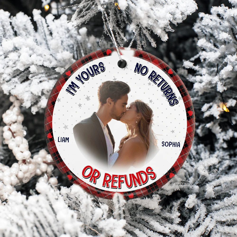 Custom Photo You Are By Far My Favorite Husband Couple Ceramic Ornament For Christmas DM01 891379 - Image 5