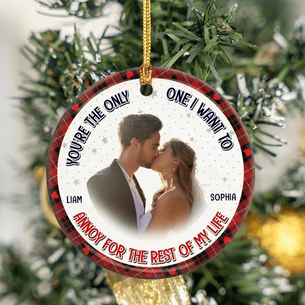 Custom Photo You Are By Far My Favorite Husband Couple Ceramic Ornament For Christmas DM01 891379 - Image 6