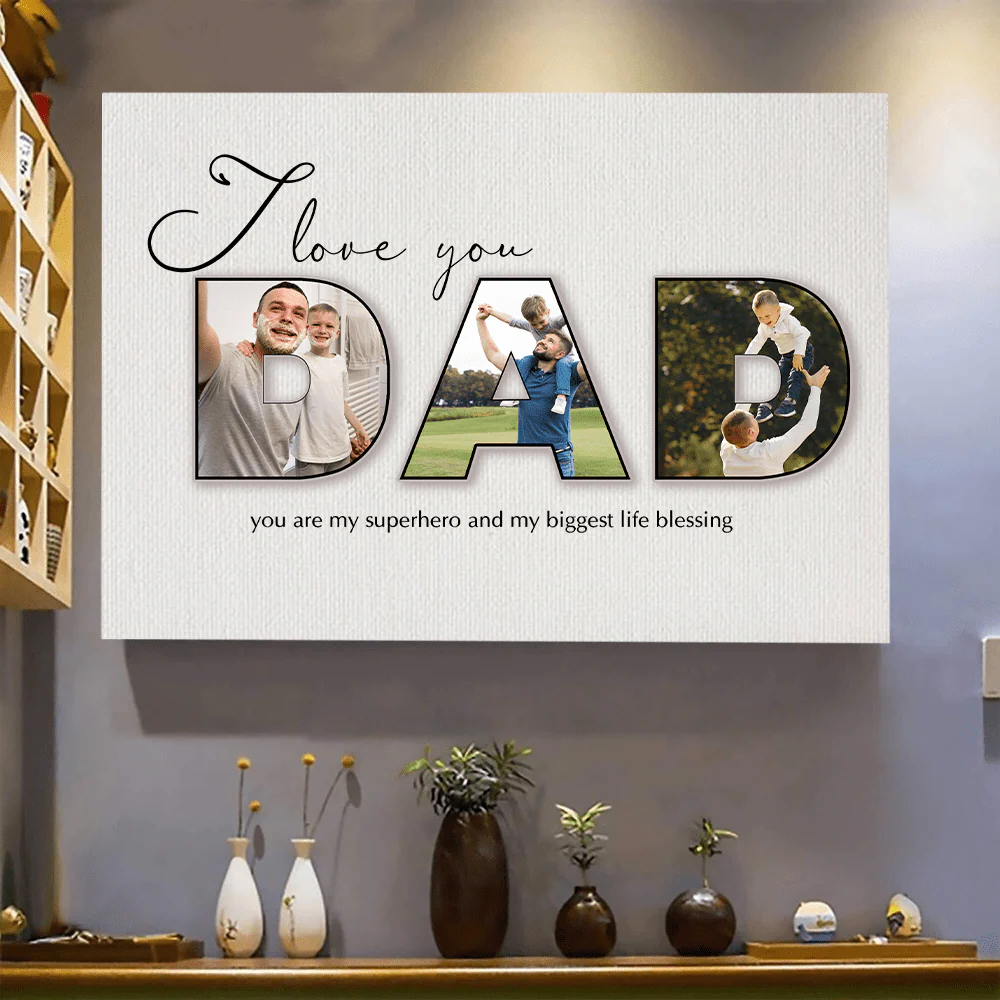 Custom Photo You Are My Super Hero Dad Poster Canvas Picture Frame DM01 890953 - Image 10