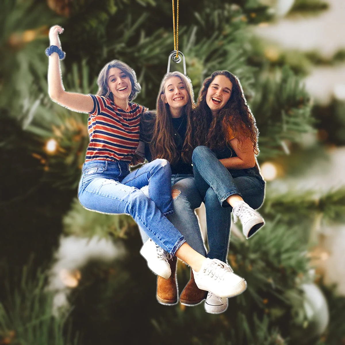 Customize Photo For Bestie Lovers Acrylic Ornament DA199 889792 - Image 4
