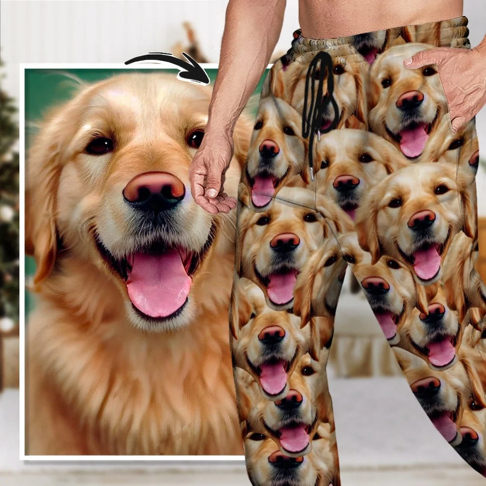 Customized Sweatpants Upload Photo Dog Cat For Men and Women's N369 HO82 888950 54298 - Image 3