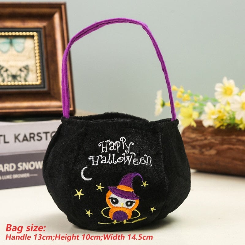 Cute Halloween Portable Pumpkin Bag Trick Or Treat Kids Candy Bag - Image 10