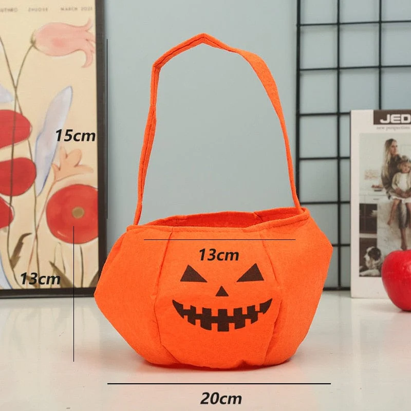 Cute Halloween Portable Pumpkin Bag Trick Or Treat Kids Candy Bag - Image 11