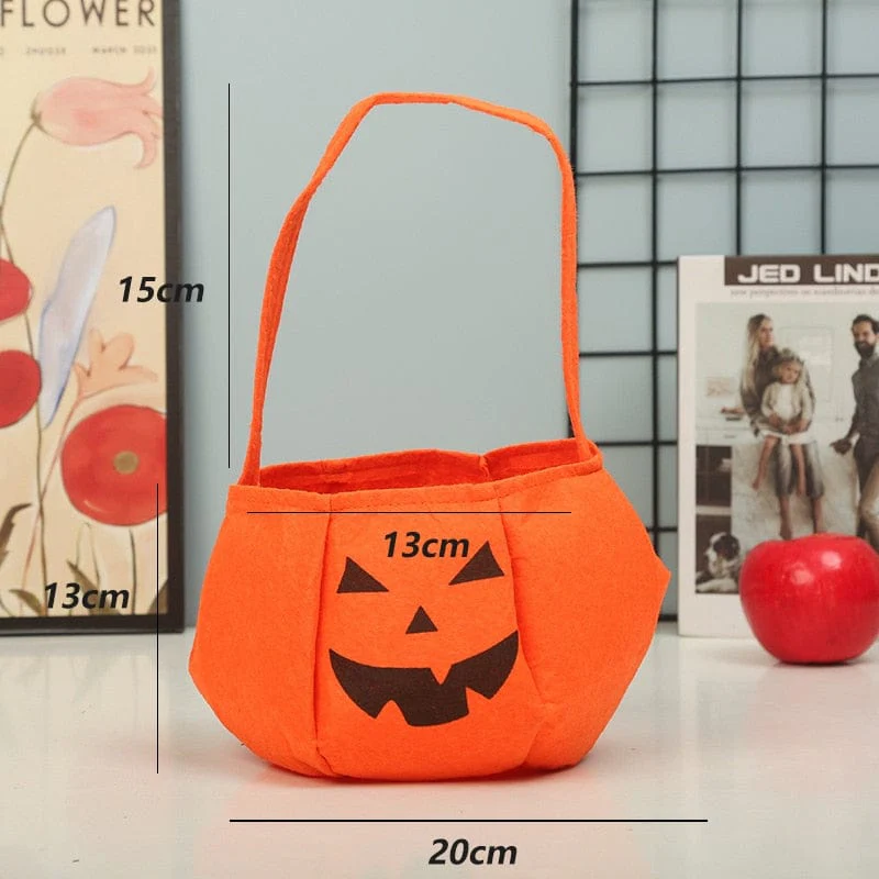 Cute Halloween Portable Pumpkin Bag Trick Or Treat Kids Candy Bag - Image 12