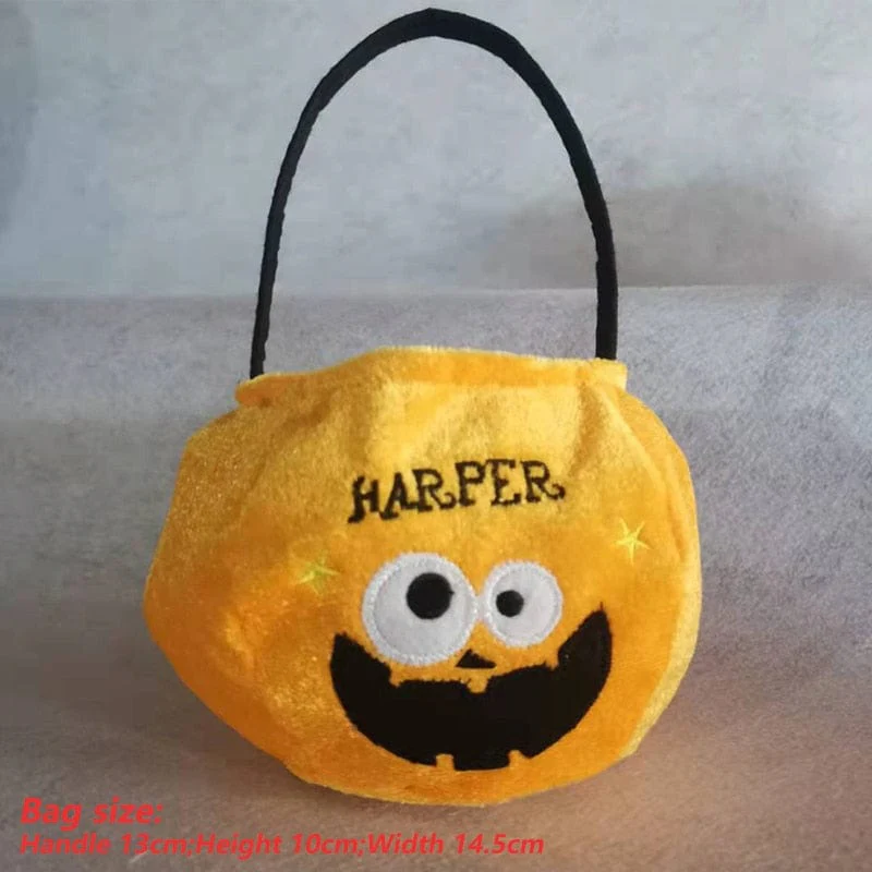 Cute Halloween Portable Pumpkin Bag Trick Or Treat Kids Candy Bag - Image 13