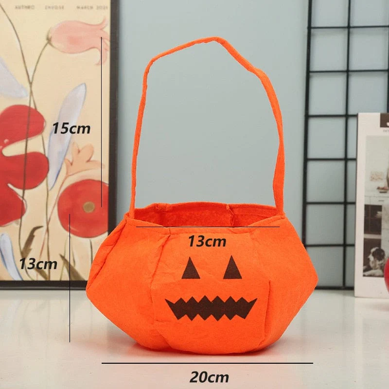 Cute Halloween Portable Pumpkin Bag Trick Or Treat Kids Candy Bag - Image 7