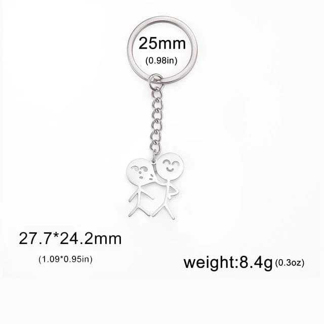 Cute Trend Finger Stickman Keychain - Image 2