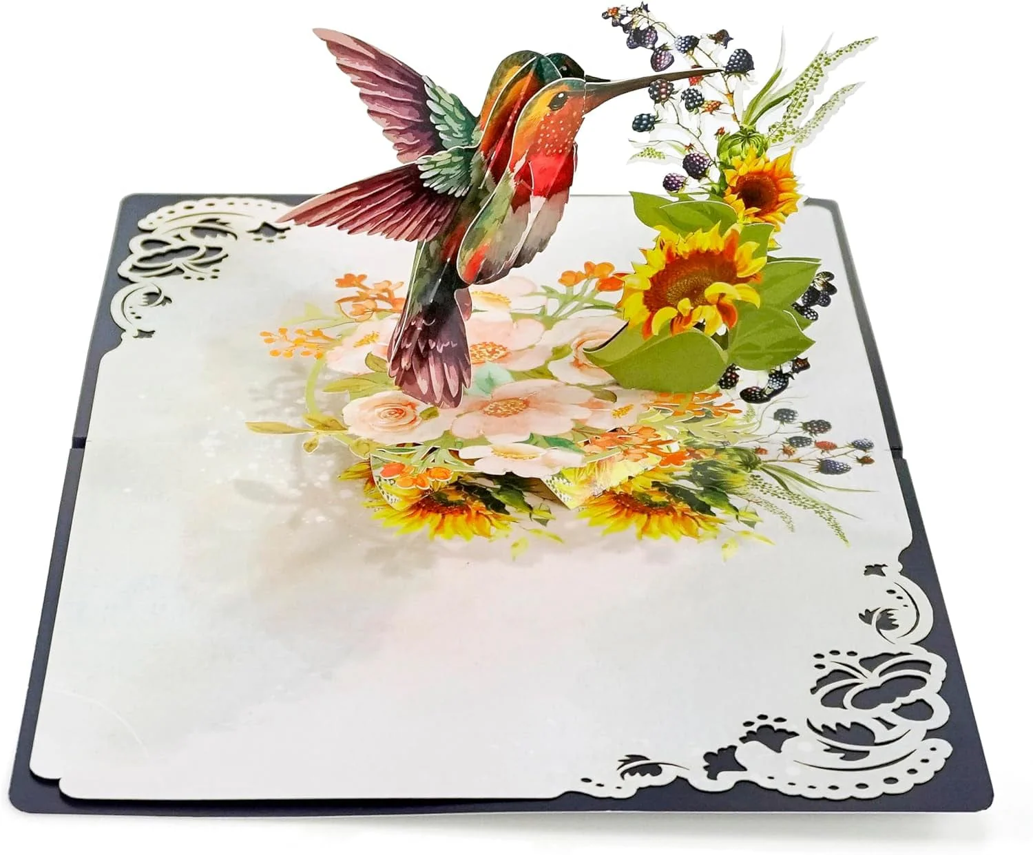 CUTPOPUP Hummingbird Birthday Card Pop Up, Mothers Day, Fathers Day, 3D Popup Greeting Card, Birthday Card for Women (Hummingbird Sunflower) - Image 5
