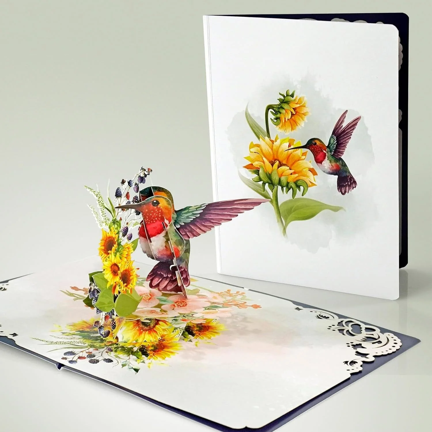 CUTPOPUP Hummingbird Birthday Card Pop Up, Mothers Day, Fathers Day, 3D Popup Greeting Card, Birthday Card for Women (Hummingbird Sunflower) - Image 7